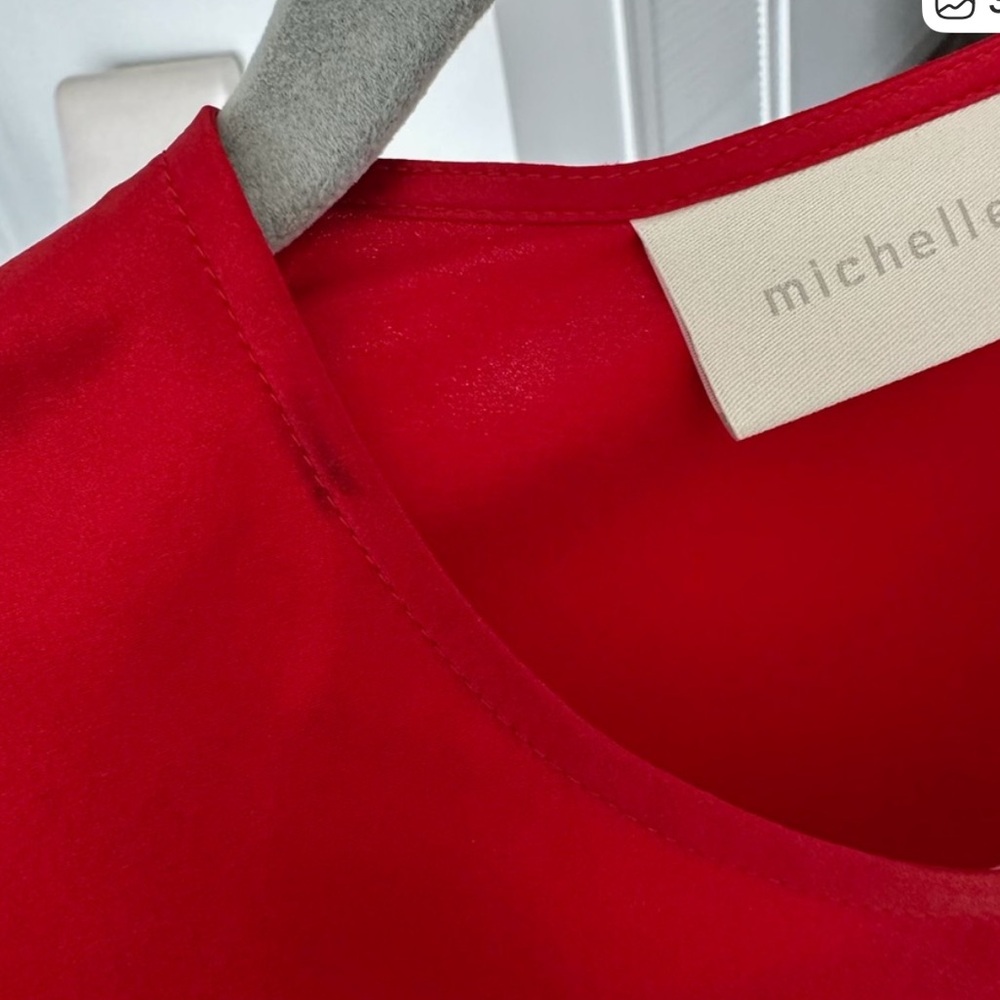Chic Red Long Sleeve Mini Dress - Picture 7 of 8